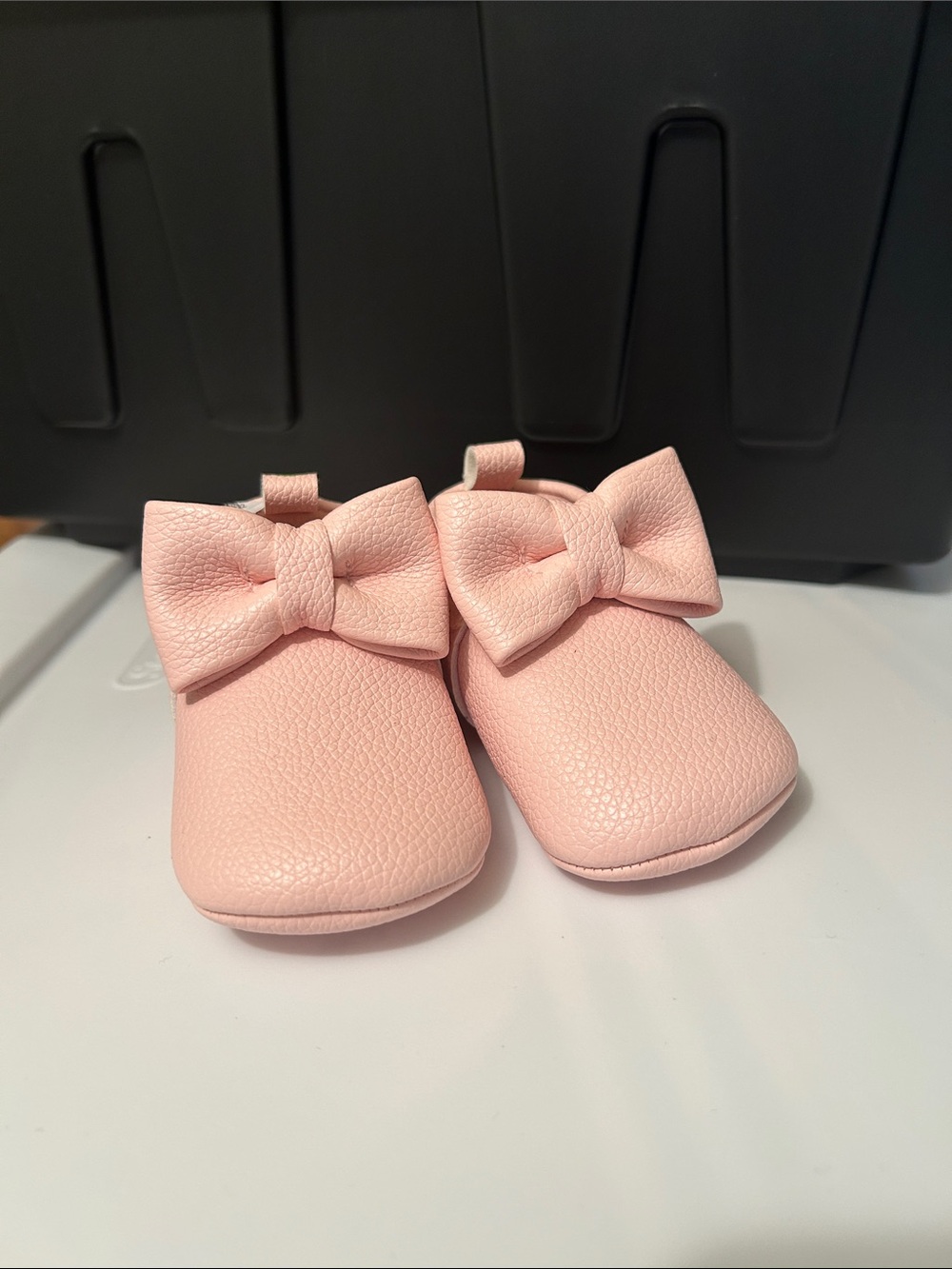 Soft Pink Bow Baby Walker Shoes - Elegant Soft Sole BRAND NEW!